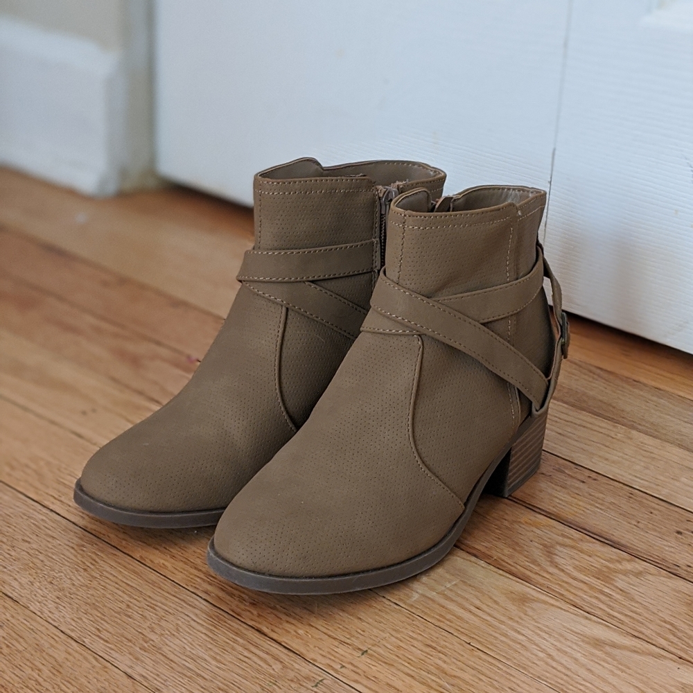 Taupe booties
